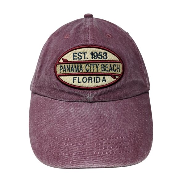 Panama City Beach Florida Slideback Hat Red One Size Adjustable DK Caps - Picture 1 of 8